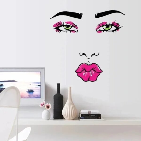 Pink lip beauty sticker - Image 2
