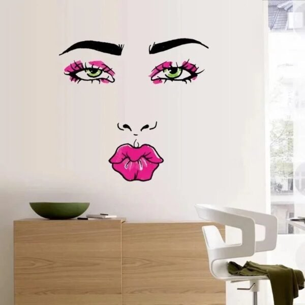 Pink lip beauty sticker