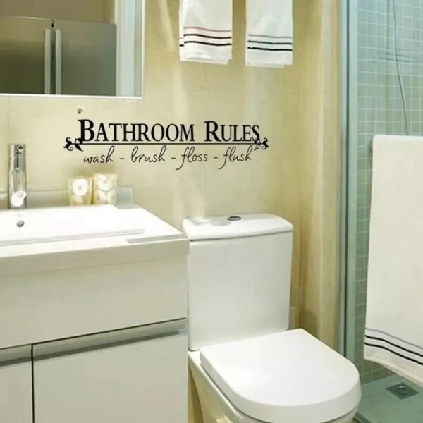 Bathroom rules sticker - Image 2