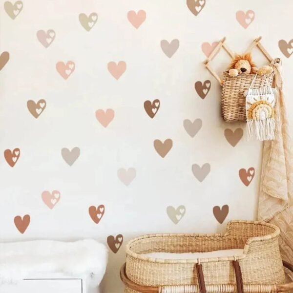 Boho heart stickers