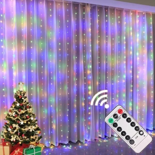 Curtain fairy lights multi color - Image 2