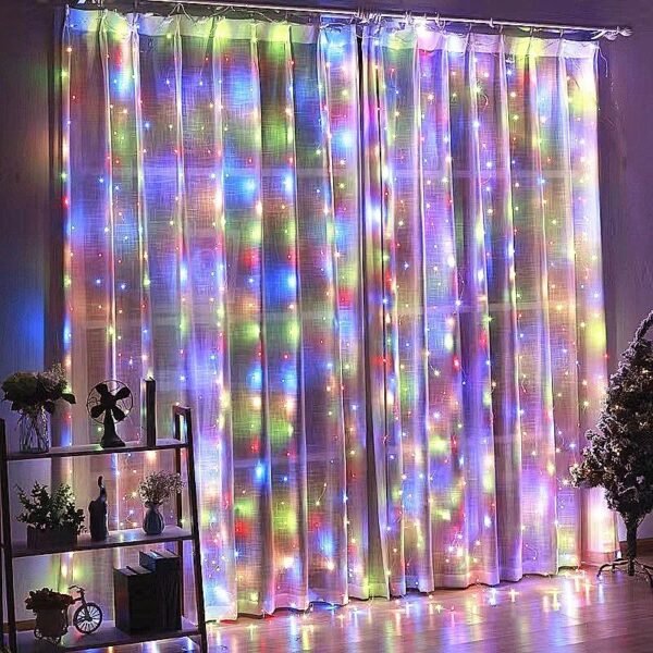 Curtain fairy lights multi color
