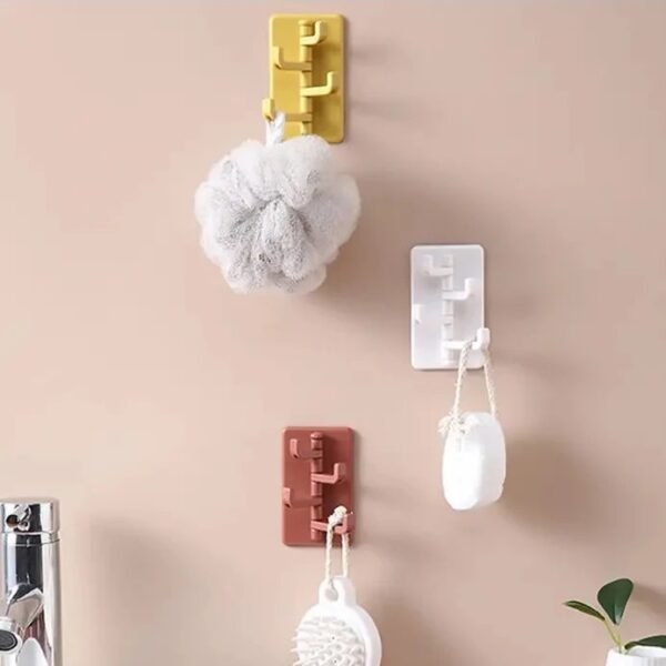 Adhesive multifunctional hooks