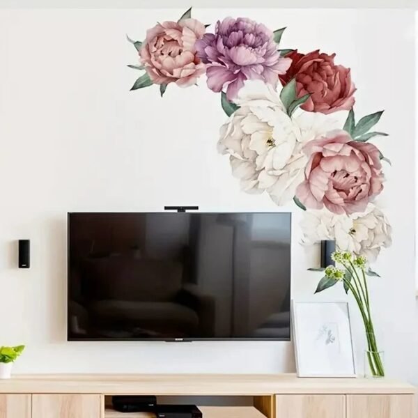 Peony flower sticker