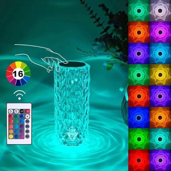LED crystal rose lamp