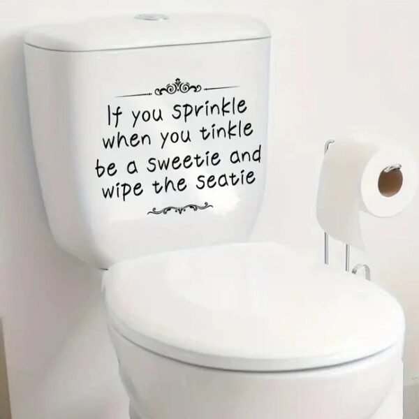 Washroom sticker