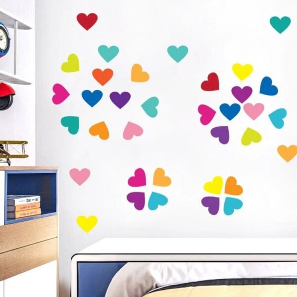 Multi color love stickers