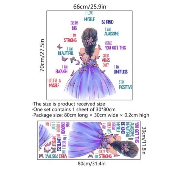 Girl with positive affirmations - Image 2
