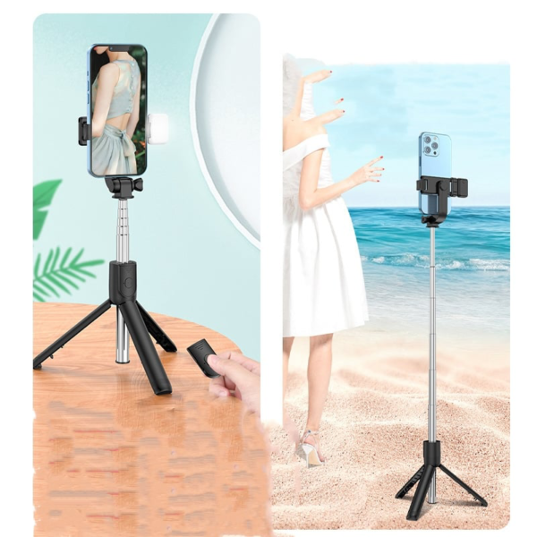 Selfie / tripod stand with lights - Image 6