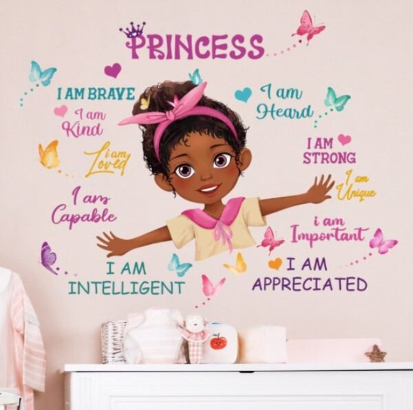 Princess with positive affirmations sticker - Image 4