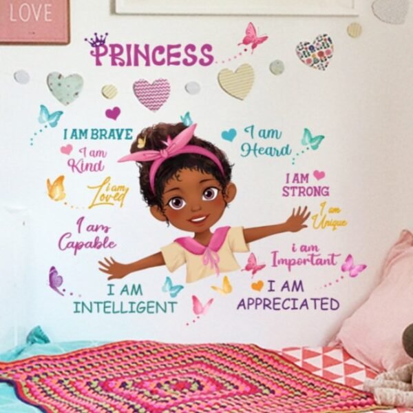 Princess with positive affirmations sticker - Image 2