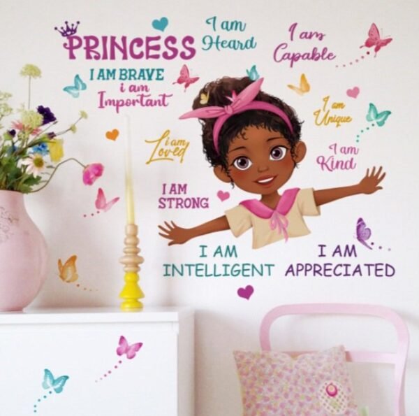 Princess with positive affirmations sticker - Image 3