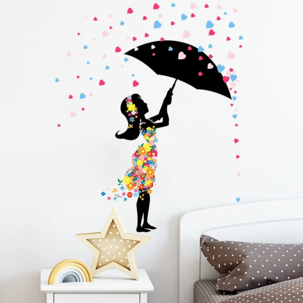 Umbrella fairy sticker