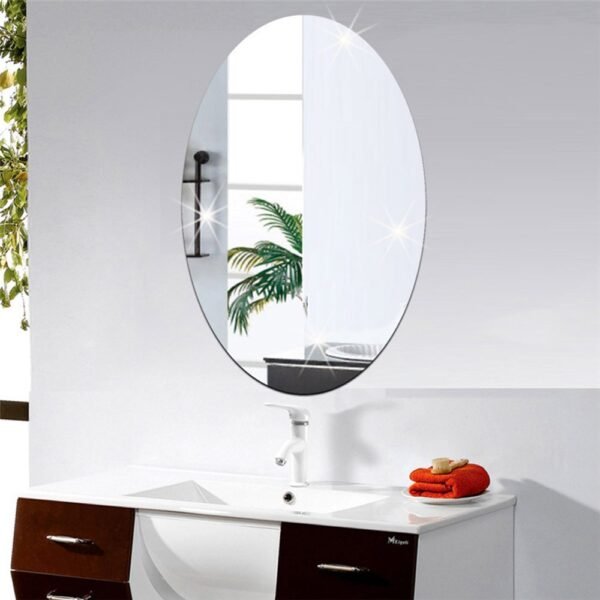 Acrylic oval mirror