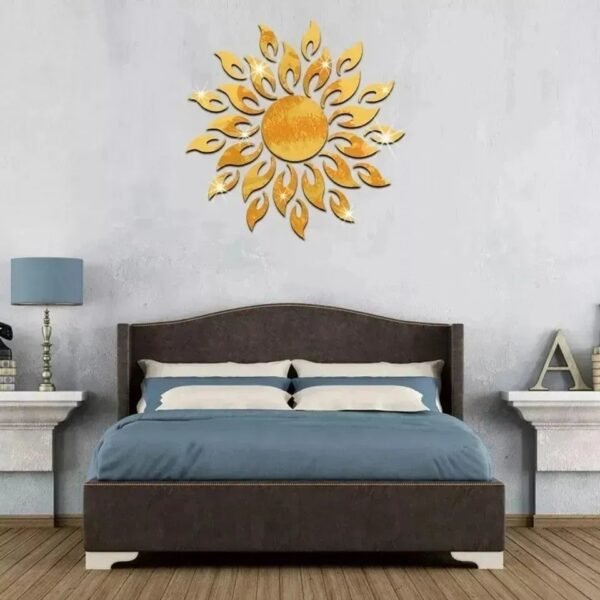 Acrylic sunflower sticker - Image 2