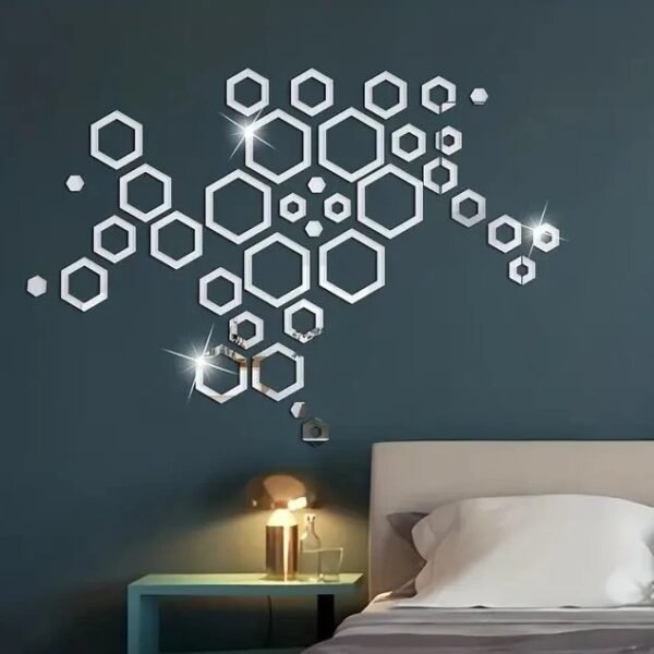 Acrylic hollow hexagon stickers