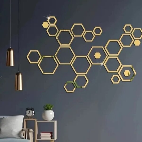 Acrylic hollow hexagon stickers - Image 2